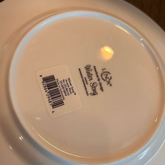 Lenox Winter Song Luncheon Plate - set of 4 new - Picture 2 of 5
